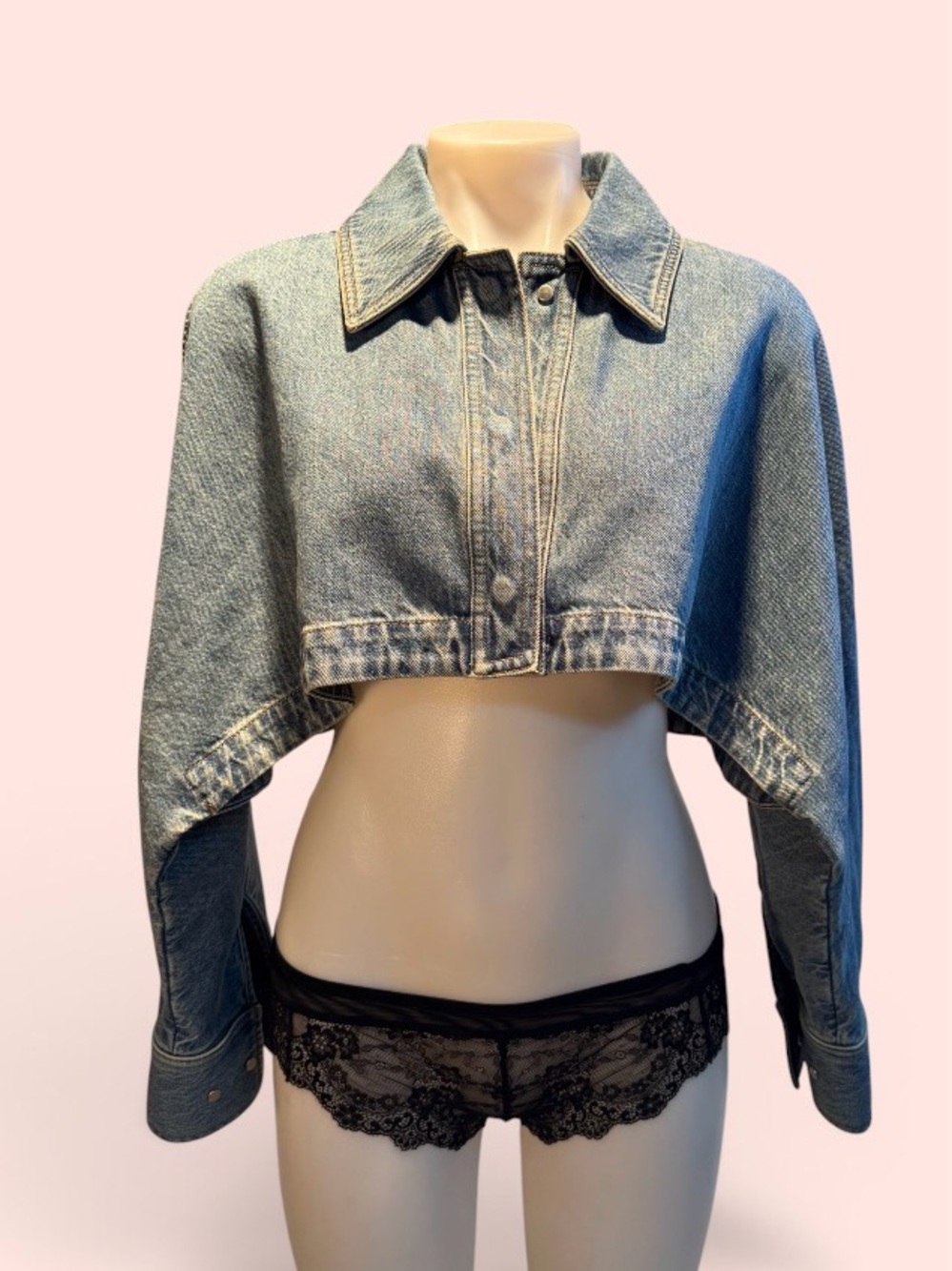 COS Light Blue Cropped Denim Jacket